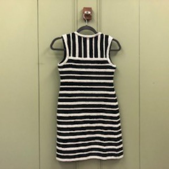 MAX EDITION Sleeveless BLACK & WHITE Stripe Dress - Picture 2 of 4